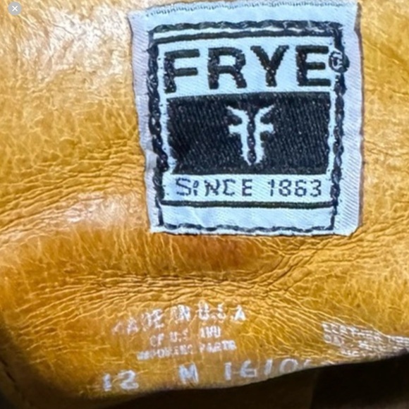 Men’s Frye Arkansas Mid Lace Leather Boots Size 12 - Picture 7 of 8